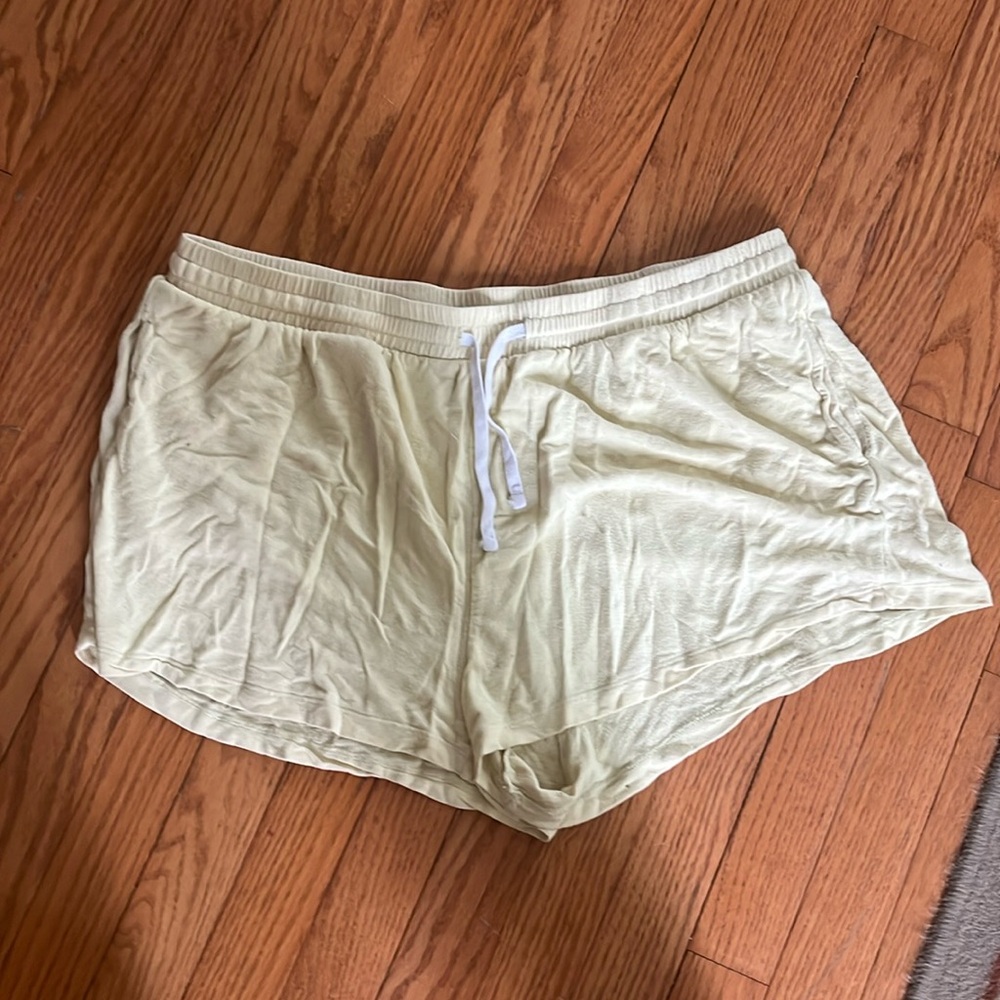 Yellow sleep/lounge shorts